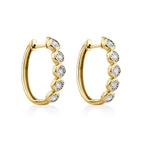 Huggie Earrings with 1/2 Carat TW of Diamonds in 10kt Yellow Gold