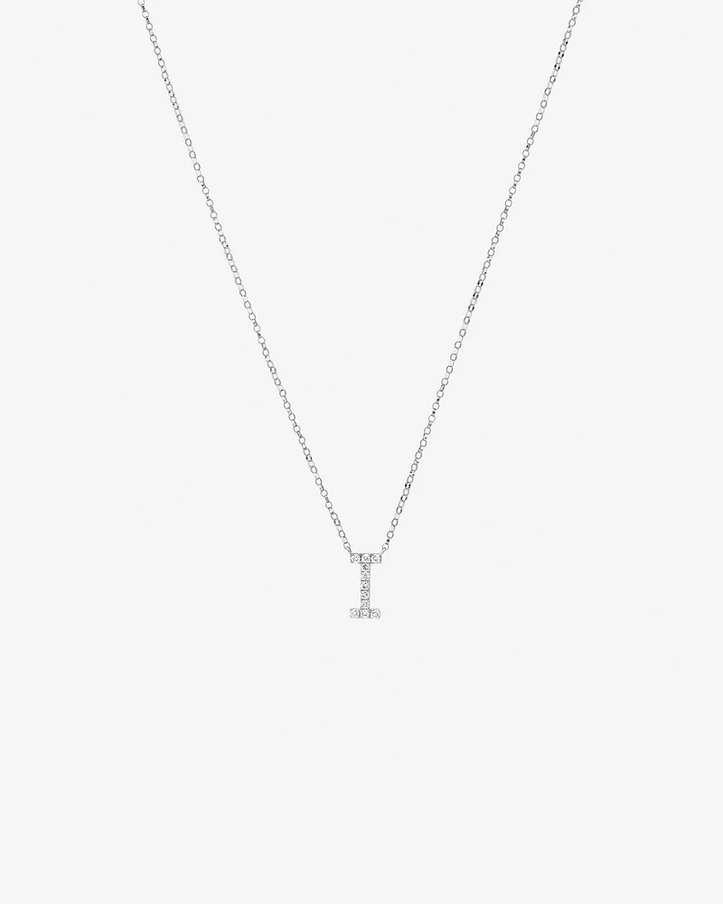 A' Initial necklace with 0.10 Carat TW of Diamonds in 10kt White Gold