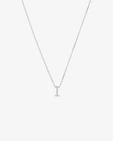 A' Initial necklace with 0.10 Carat TW of Diamonds in 10kt White Gold