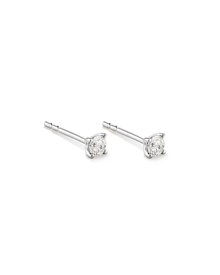 0.25 Carat TW Diamond Solitaire Stud Earrings in 18kt Gold