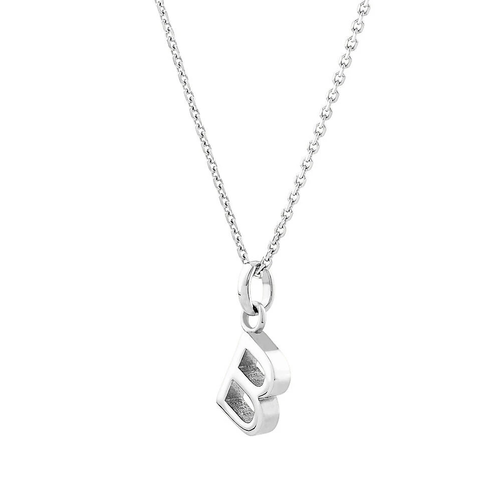 "U" Initial Pendant in Sterling Silver