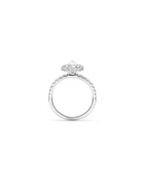 1.82 Carat TW Pear Cut Laboratory-Grown Diamond Halo Engagement Ring in 14kt White Gold