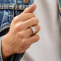 Men's Ring with 1 Carat TW of Diamonds in 10kt White & Yellow Gold