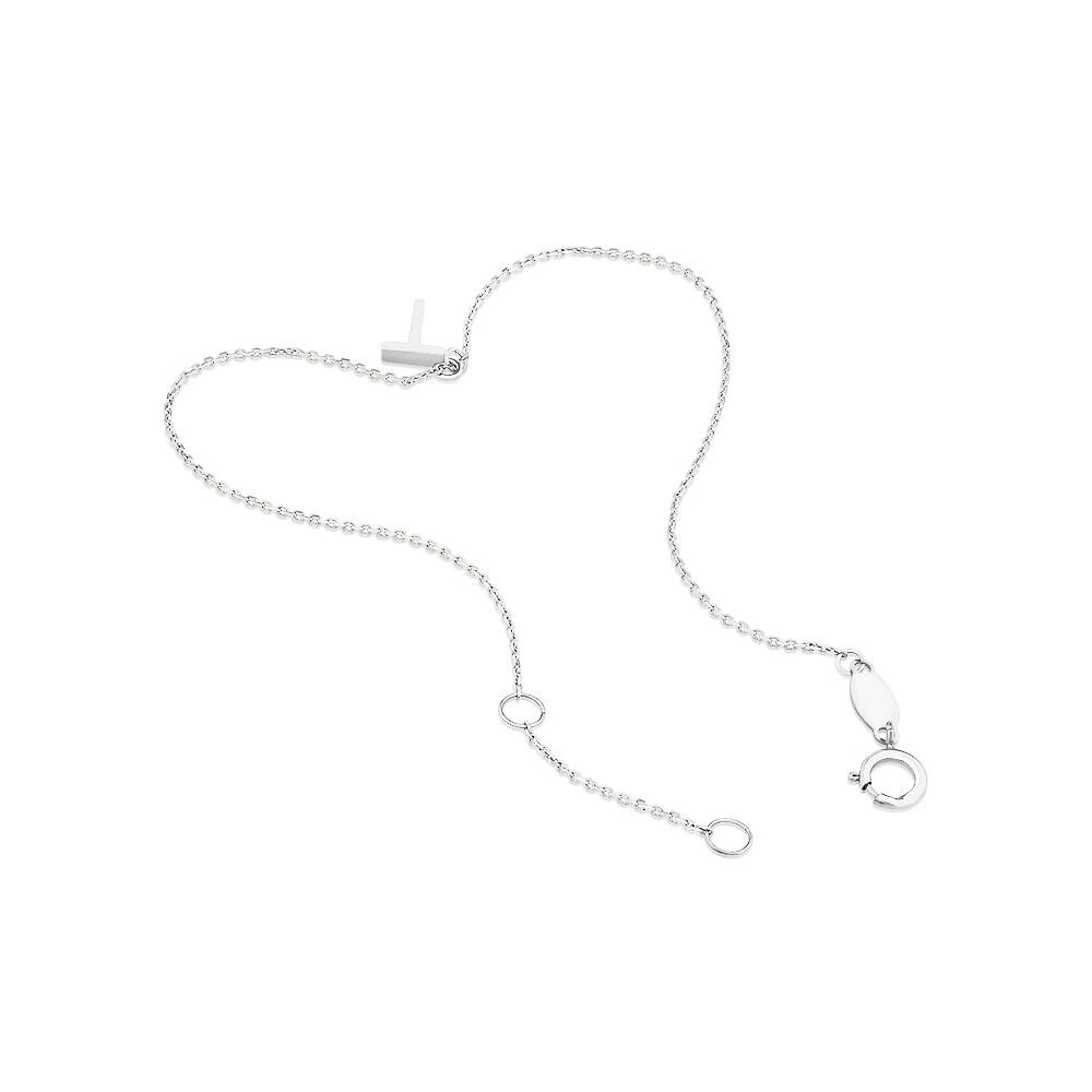 Bracelet à initiale « D » en argent