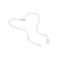 19cm (7.5") N Initial Bracelet in Sterling Silver
