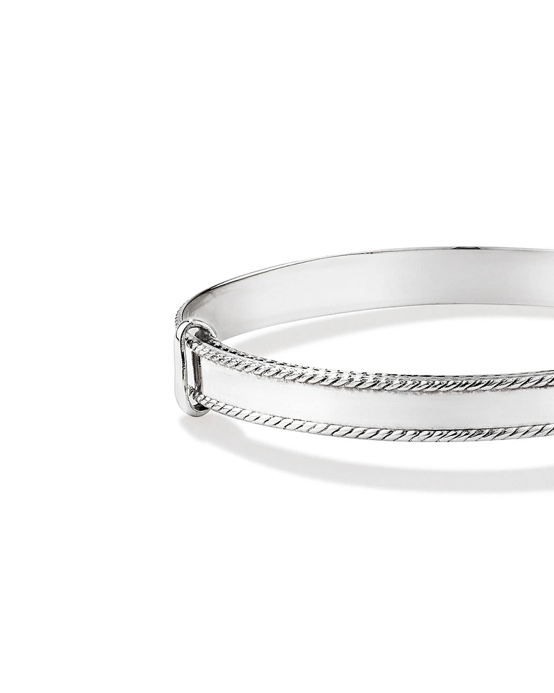 Bracelet jonc extensible en argent sterling pour bébé