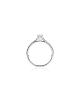 Bague de fiançailles en or blanc 14 K avec diamants totalisant 0,50 ct