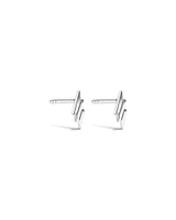 Lightning Bolt Stud Earrings in Sterling Silver