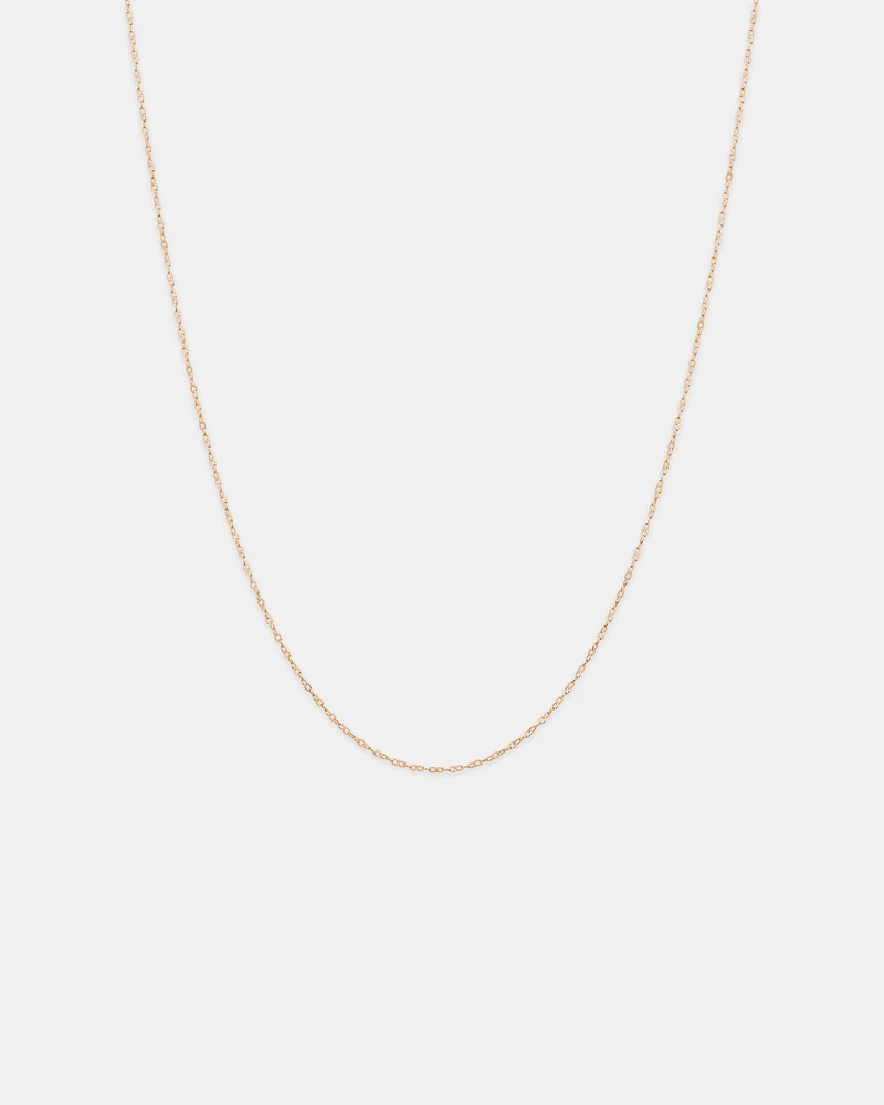 45cm (17") 0.95mm Width Solid Cable Chain In 10kt  Rose Gold