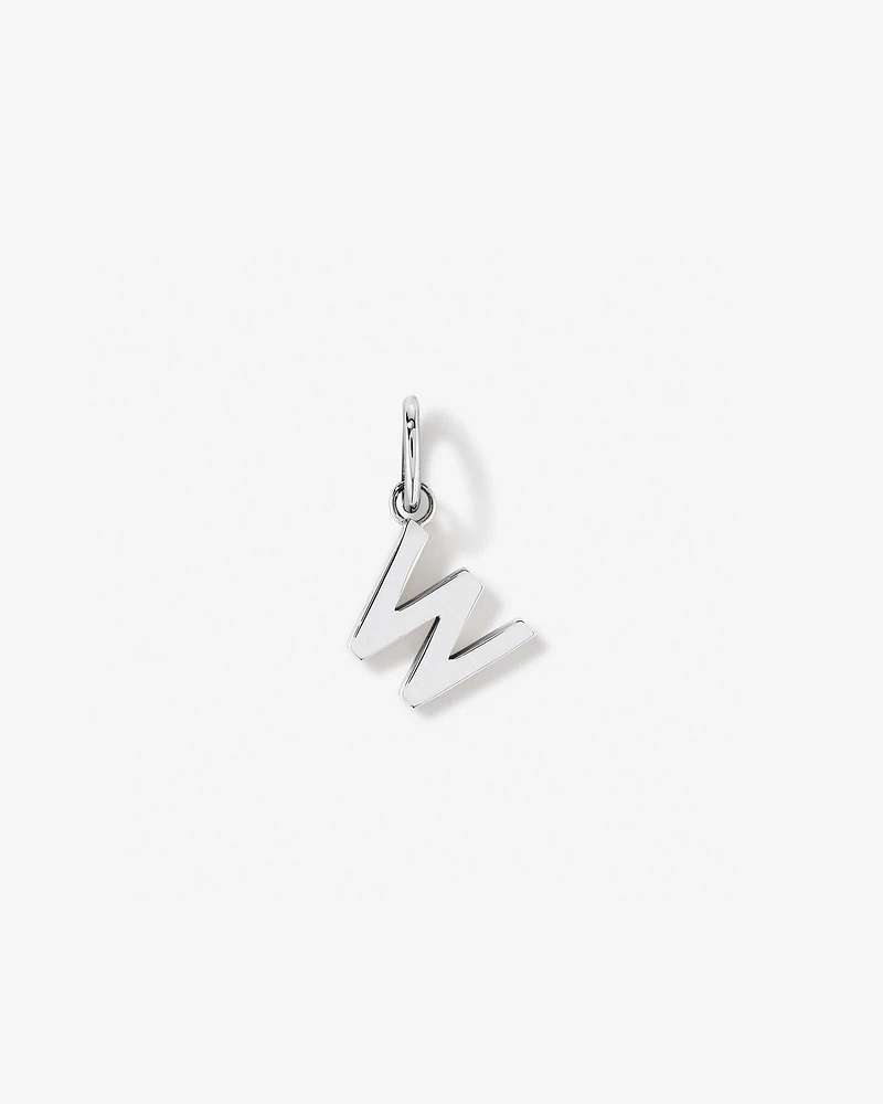 Letter U Initial Pendant in Sterling Silver