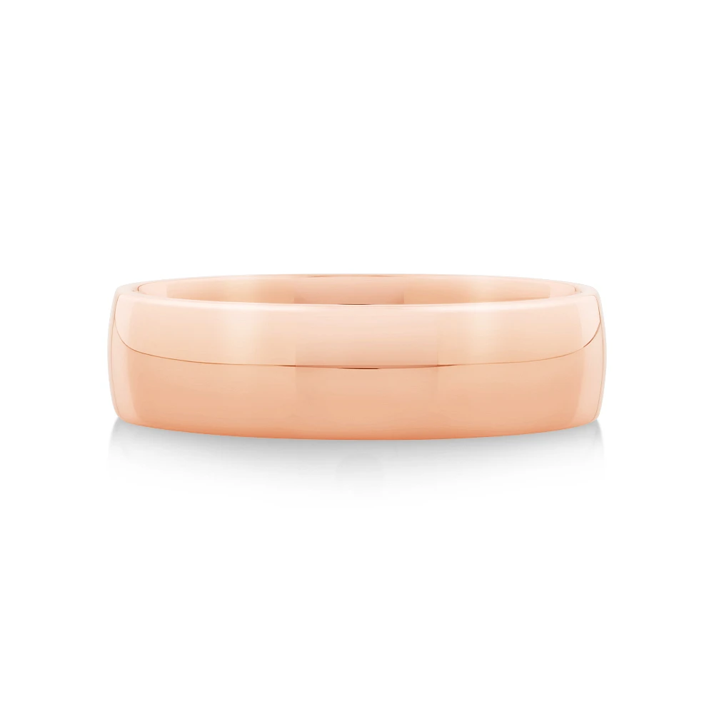 Half Round Wedding Band in 10kt Rose Gold