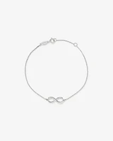 Diamond Accent Infinity Bracelet in Sterling Silver