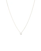 Horseshoe Necklace with 0.10 Carat TW of Diamonds in 10kt Yellow Gold