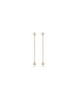 Serendipity 0.16 Carat TW Diamond Drop Stud Earrings in 10kt Yellow Gold