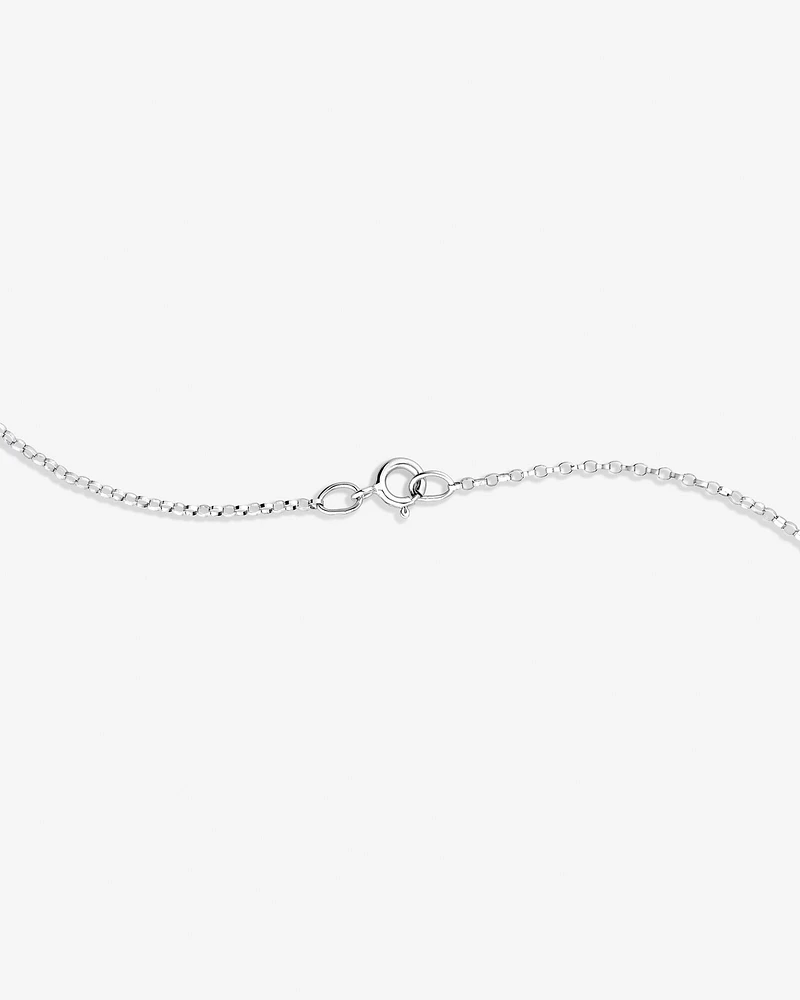 A' Initial necklace with 0.10 Carat TW of Diamonds in 10kt White Gold