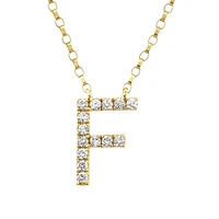 "K" Initial Necklace with 0.10 Carat TW of Diamonds in 10kt Yellow Gold