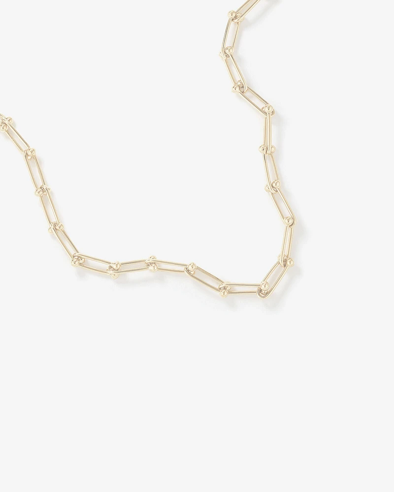 Ball and Oval Link Chain in 10kt Yellow Gold