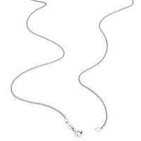 55cm (22") 1mm-1.5mm Width Curb Chain in 10kt White Gold