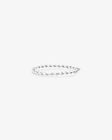 Croissant Twist 60mm Hollow Bangle in Sterling Silver