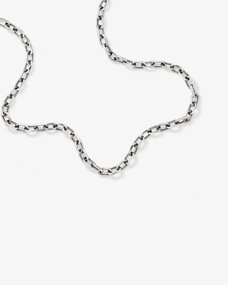 Paperclip Chain Necklace in Oxidised Sterling Silver