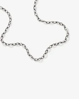 Paperclip Chain Necklace in Oxidised Sterling Silver