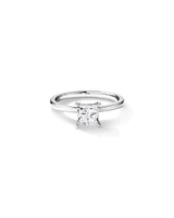 1.00 Carat TW Princess Cut Diamond Solitaire Engagement Ring in 14kt White Gold