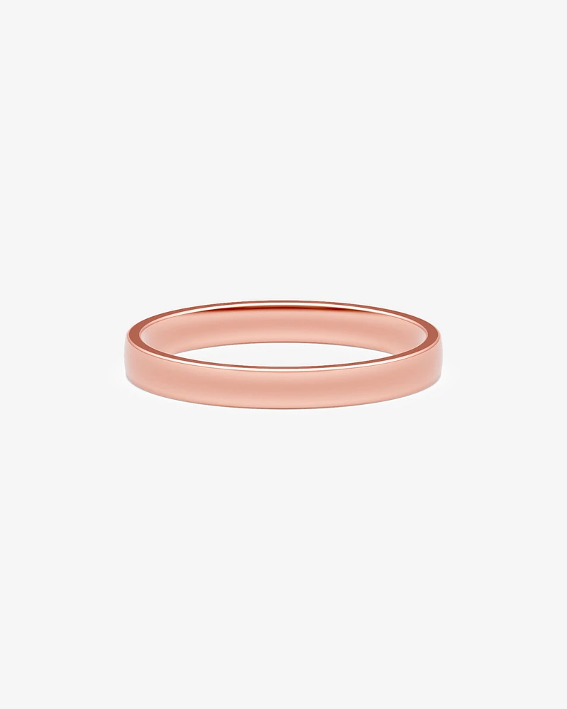 Half Round Wedding Band 10kt Yellow Gold