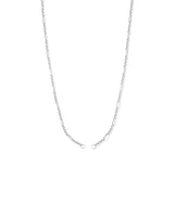 60cm (24") Paperclip 7 and 1 Alternating Open Pendant Chain in Sterling Silver