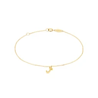 19cm (7.5") C Initial Bracelet in 10kt Yellow Gold