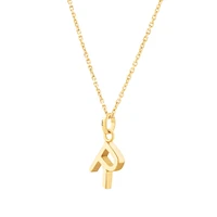 O Initial Pendant in 10kt Yellow Gold