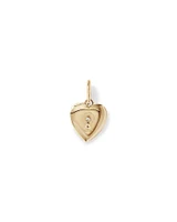 Diamond Accent Love Heart Lock Pendant in 10kt Yellow Gold