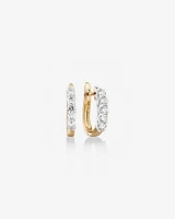 Anneaux courts en or blanc et jaune 14 K à diamants totalisant 0,5 ct