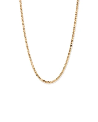 55cm (22") 5.1mm Width Solid Concave Bevelled Curb Chain in 10kt Yellow Gold