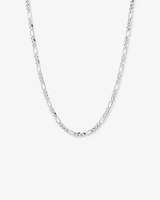 Collier Chaîne Gourmette Fine 55 Cm (22") Largeur 2,5-3 Mm En Argent Sterling