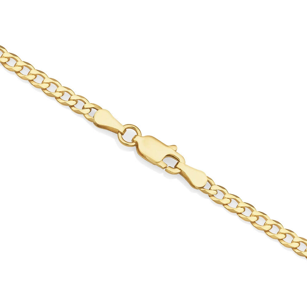 60cm (24") 3mm-3.5mm Width Curb Chain in 10kt Yellow Gold