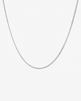 55cm (22") 1.5mm-2mm Width Curb Chain in Sterling Silver