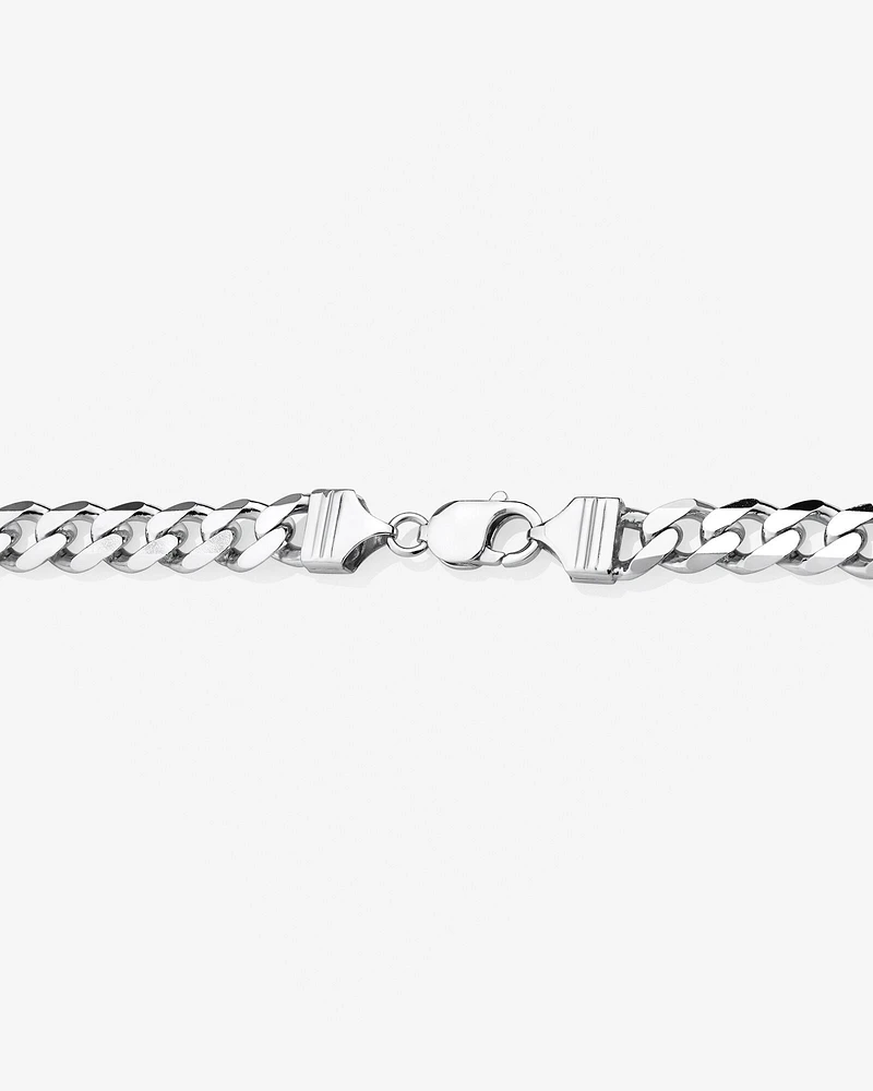 55cm (22") 9mm Width Curb Chain in Sterling Silver