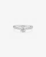 Bague de fiançailles en or blanc 14 K avec diamants totalisant 1,25 ct