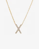 "K" Initial Necklace with 0.10 Carat TW of Diamonds in 10kt Yellow Gold