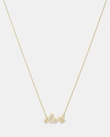 Love Necklace with 0.20 Carat TW of Diamonds in 10kt Yellow Gold