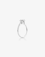 Bague de fiançailles en or blanc 14 K avec diamants totalisant 0,92 ct