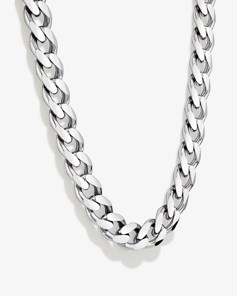 14.8mm Curb Chain in Sterling Silver