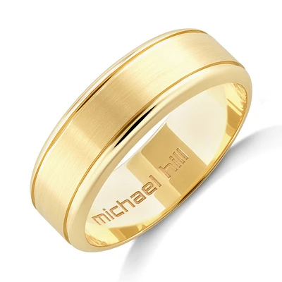 Men's Wedding Band in 10kt Yellow Gold