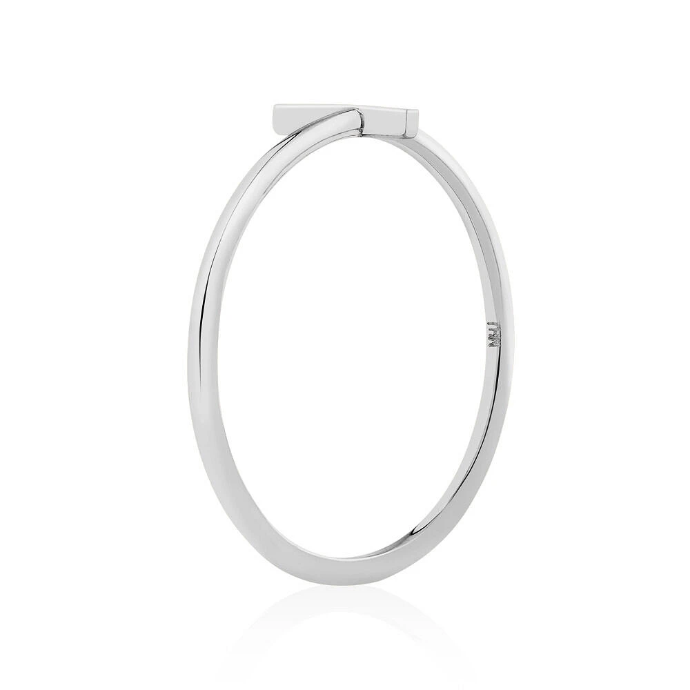 C Initial Ring in Sterling Silver