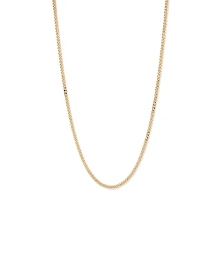 55cm (22") 4.2mm Width Semi Solid Diamond Cut Curb Chain in 10kt Yellow Gold