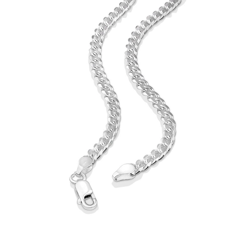 55cm (22") 4.3mm Width Curb Chain in Sterling Silver