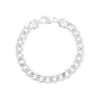 21cm (8.5) 9mm-9.5mm Width Men's Curb Bracelet in Sterling Silver