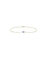 Bracelet with Tanzanite in 10kt Yellow Gold