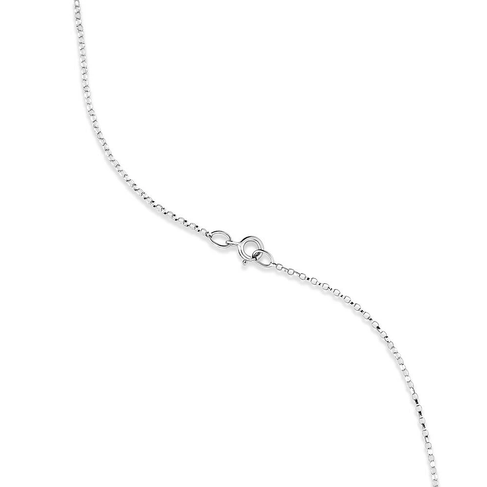 A' Initial necklace with 0.10 Carat TW of Diamonds in 10kt White Gold