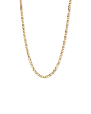 55cm (22") 6.3mm Width Solid Concave Bevelled Curb Chain in 10kt Yellow Gold